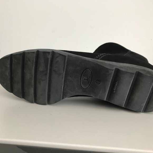 🆕 Black suede zipper ankle boots  - size 38 - NEW - Picture 9 of 11